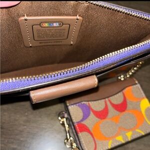 COPY - Pride collection coach small crossbody with card holder that detaches